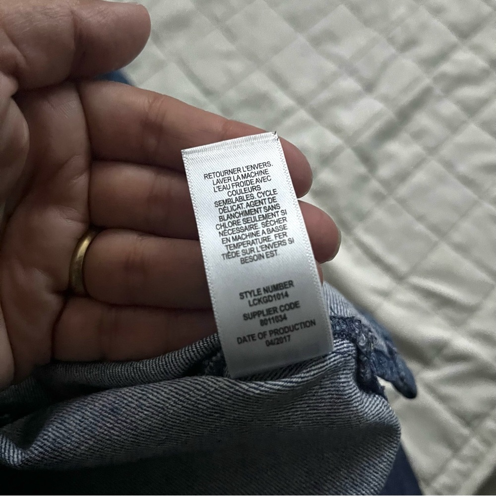 LUCKY Brand Geo Embroidered Sleeveless Dress CALI Lucy Wash Denim Girls' Size 6X - Picture 8 of 9